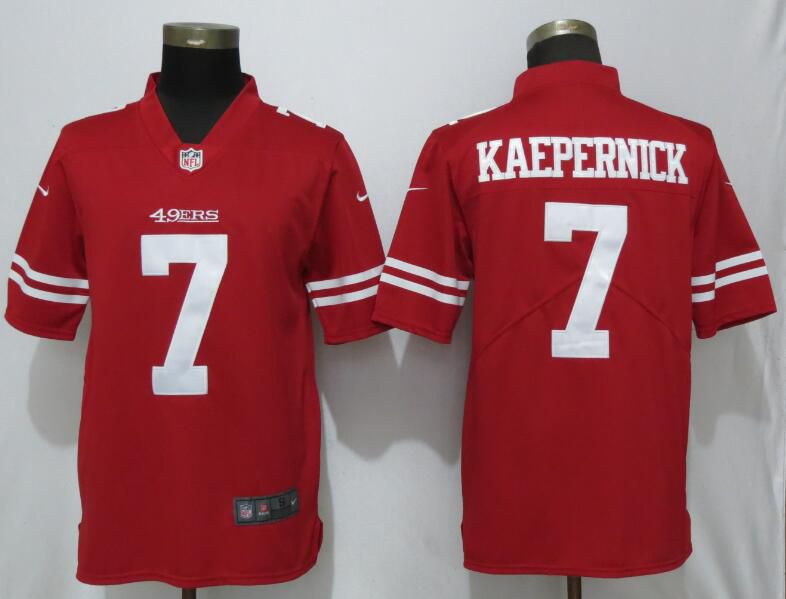 Men San Francisco 49ers 7 Kaepernick Red Nike Vapor Untouchable Limited Player NFL Jerseys